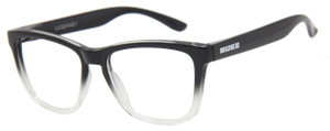 BOOZEFACE II GLOSS BLACK FADE CLEAR PRESCRIPTION GLASSES FRAME