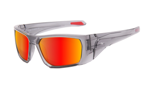 COSMIC CLEAR GREY FIRE POLARIZED UV400 SUNGLASSES