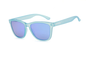 2024 BOOZEFACE II FROSTED BLUE SKY BLUE POLARIZED SUNGLASSES
