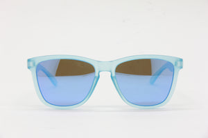 2024 BOOZEFACE II FROSTED BLUE SKY BLUE POLARIZED SUNGLASSES