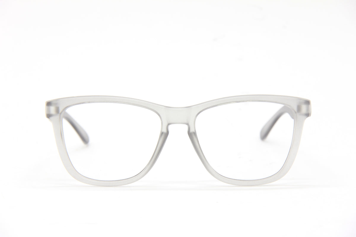 BOOZEFACE II FROSTED GREY PRESCRIPTION EYEGLASSES - NUKE OPTICS
