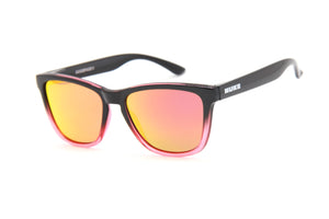 BOOZEFACE II GLOSS BLACK FADE RED RUBY FIRE POLARIZED SUNGLASSES
