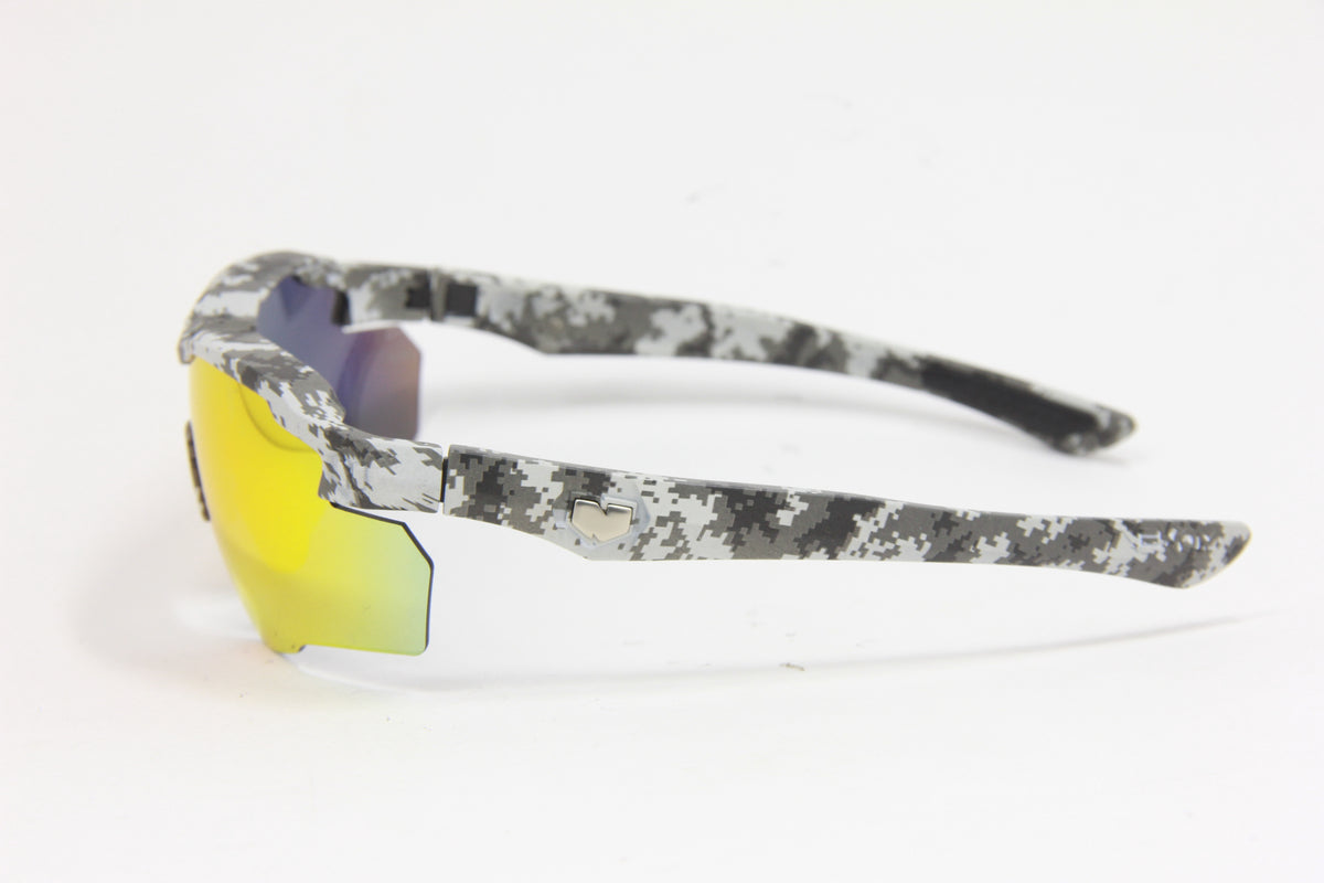 2025 STINGER SNOW CAMO RUBY FIRE POLARIZED RX PRESCRIPTION SUNGLASSES