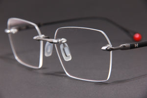 TITAN NUKE TITANIUM GUN MATTE BLACK RIMLESS PRESCRIPTION EYEGLASSES SPECTACLES