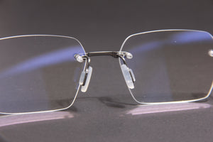 TITAN NUKE TITANIUM GUN MATTE BLACK RIMLESS PRESCRIPTION EYEGLASSES SPECTACLES