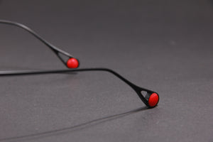 TITAN-X NUKE TITANIUM GUN MATTE BLACK CIRCLE RIMLESS PRESCRIPTION EYEGLASSES SPECTACLES