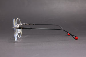 TITAN-X NUKE TITANIUM GUN MATTE BLACK CIRCLE RIMLESS PRESCRIPTION EYEGLASSES SPECTACLES