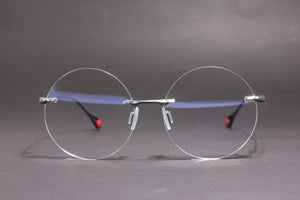 TITAN-X NUKE TITANIUM GUN MATTE BLACK CIRCLE RIMLESS PRESCRIPTION EYEGLASSES SPECTACLES