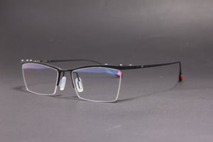 GRAVITY NUKE TITANIUM MATTE BLACK HALF RIM PRESCRIPTION EYEGLASSES SPECTACLES