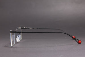 GRAVITY NUKE TITANIUM MATTE BLACK HALF RIM PRESCRIPTION EYEGLASSES SPECTACLES