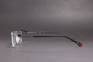 RADAR NUKE TITANIUM MATTE BLACK SILVER HALF RIM PRESCRIPTION EYEGLASSES SPECTACLES