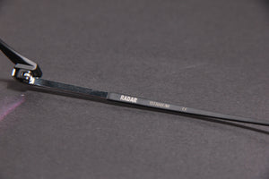 RADAR NUKE TITANIUM MATTE BLACK SILVER HALF RIM PRESCRIPTION EYEGLASSES SPECTACLES