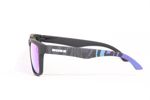 ORACLE MATTE BLACK BLUE GRAFITTI PRINT POLARIZED SUNGLASSES