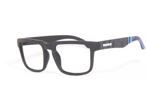 ORACLE MATTE BLACK BLUE GRAFITTI PRINT PRESCRIPTON GLASSES