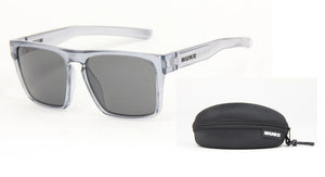 DART CLEAR TRANSPARENT GREY BLACK POLARIZED SUNGLASSES - NUKE OPTICS