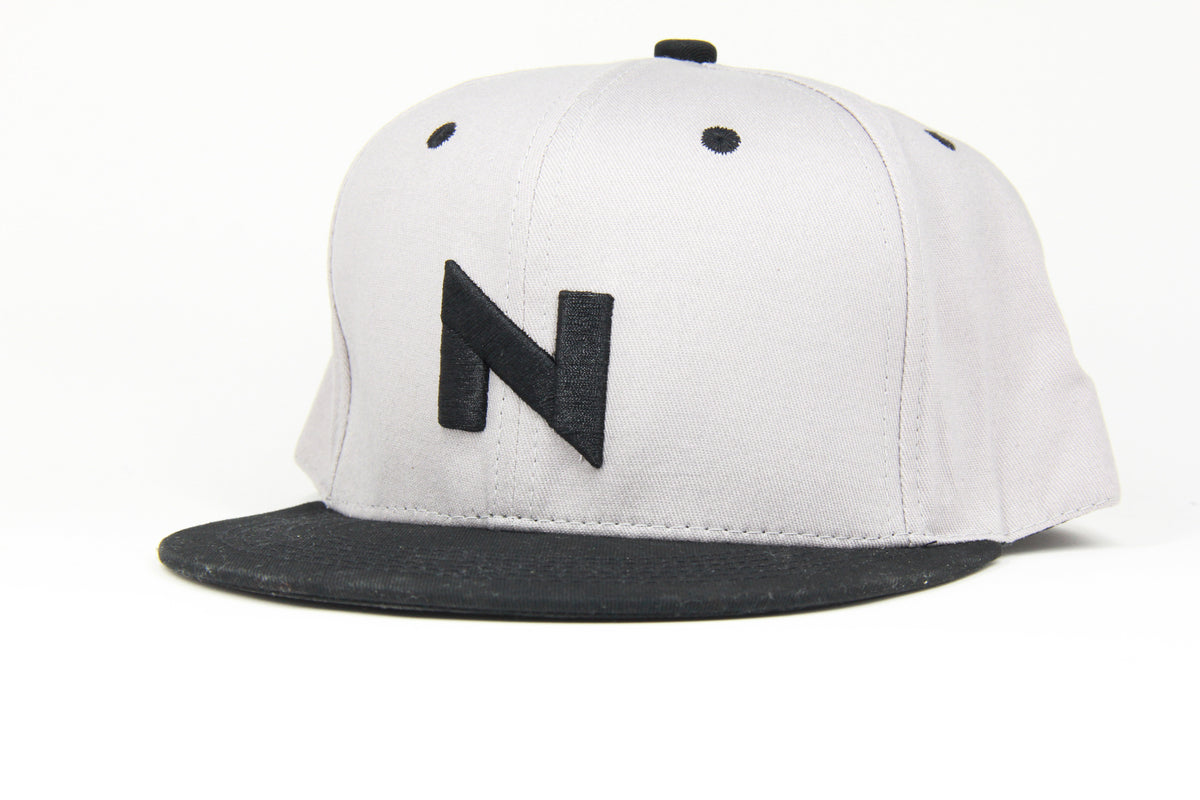2023 NUKE SNAP BACK BLACK GREY CAP N LOGO - NUKE OPTICS