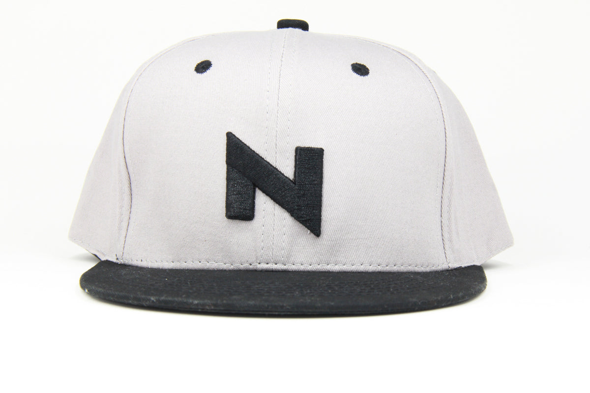 2023 NUKE SNAP BACK BLACK GREY CAP N LOGO - NUKE OPTICS