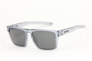 DART CLEAR TRANSPARENT GREY BLACK POLARIZED SUNGLASSES - NUKE OPTICS