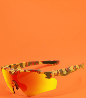 COMBO 2025 STINGER SUNSET CAMO RUBY FIRE POLARIZED RX PRESCRIPTION SUNGLASSES