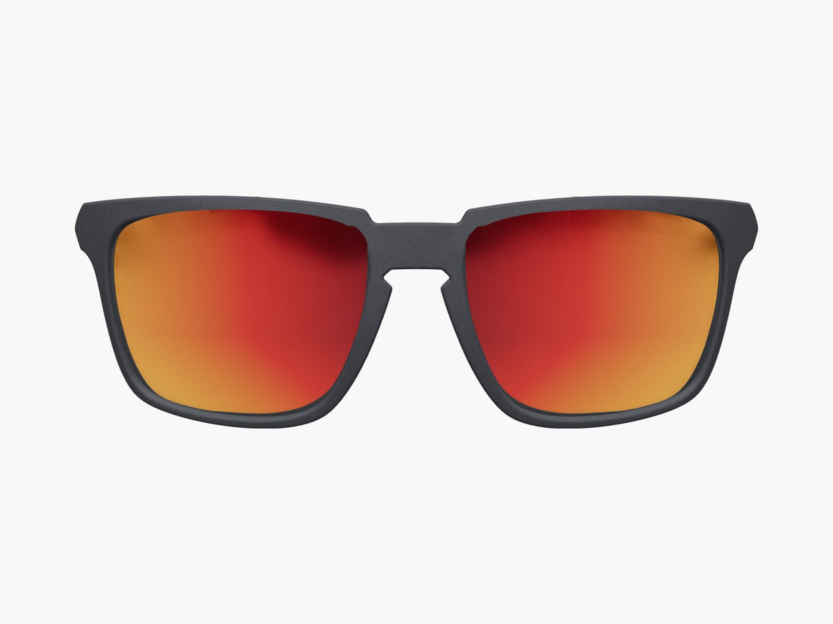 OUTLAW modular sunglasses, Ruby Fire polarized lenses, front view