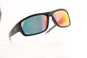 SPECTRAL Z87.1+ matte black, Ruby Fire Z87.1 lens, lens close-up