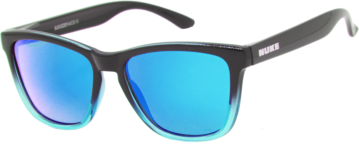 BOOZEFACE II GLOSS BLACK FADE CLEAR BLUE BLUE POLARIZED