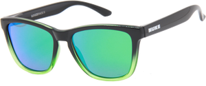 BOOZEFACE II BLACK FADE GREEN GREEN POLARIZED SUNGLASSES
