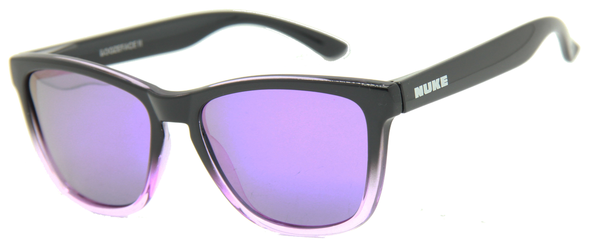 BLACK FRIDAY SPECIALS ANY 2 FOR $99 BOOZEFACE II GLOSS BLACK FADE LIGHT PURPLE PURPLE POLARIZED SUNGLASSES