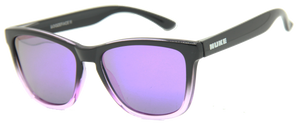 BOOZEFACE II GLOSS BLACK FADE LIGHT PURPLE PURPLE POLARIZED SUNGLASSES