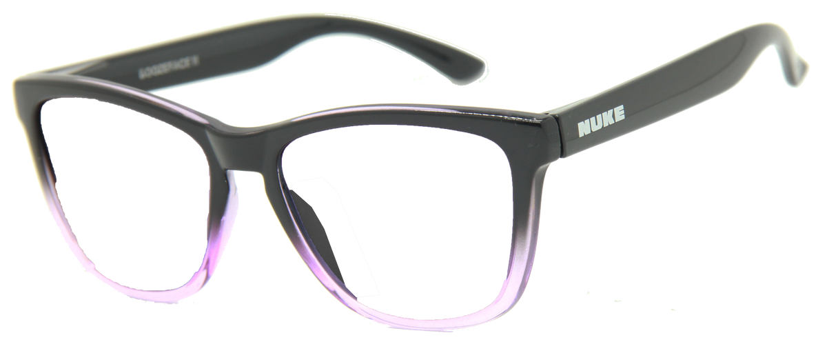 BOOZEFACE II GLOSS BLACK FADE LIGHT PURPLE PURPLE PRESCRIPTION GLASSES FRAME