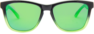 BOOZEFACE II BLACK FADE GREEN GREEN POLARIZED SUNGLASSES
