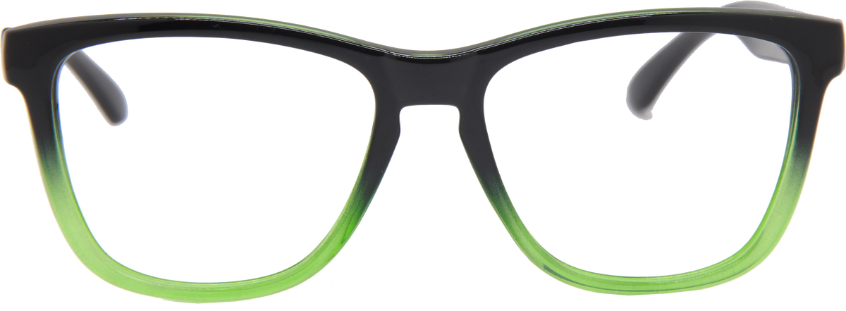 BOOZEFACE II BLACK FADE GREEN GREEN PRESCRIPTION GLASSES FRAME