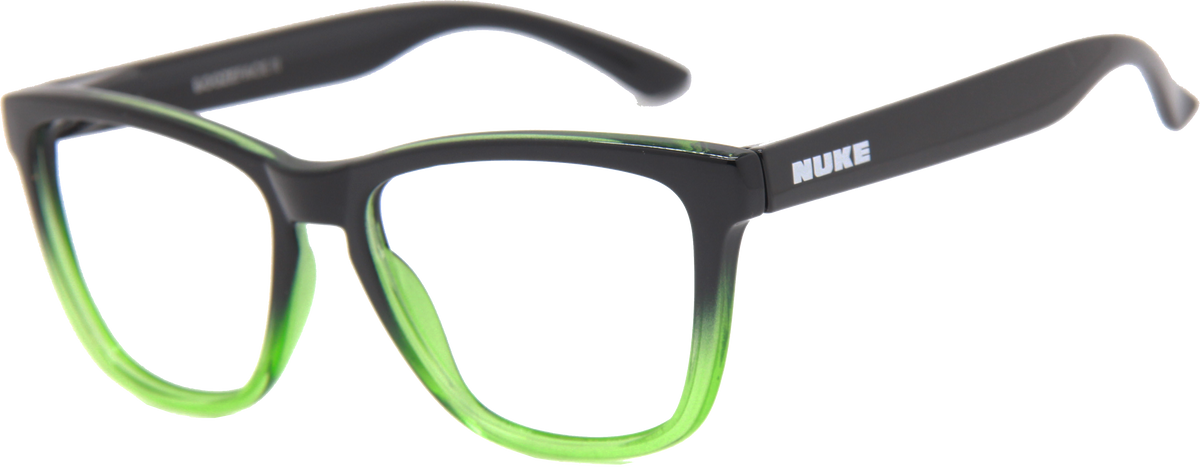 BOOZEFACE II BLACK FADE GREEN GREEN PRESCRIPTION GLASSES FRAME