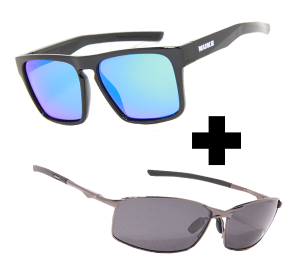 COMBO DEAL DART GLOSS BLACK BLUE POLARIZED + GHOST 2.0 GUN BLACK POLARIZED