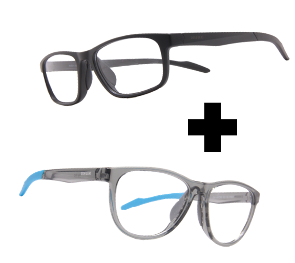 COMBO DEAL SOLAR CLEAR GREY BLUE + MATTE BLACK LUNAR RECTANGLE