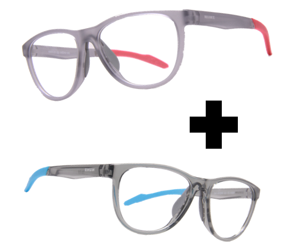 COMBO DEAL SOLAR CLEAR GREY BLUE + SOLAR FROSTED GREY RED