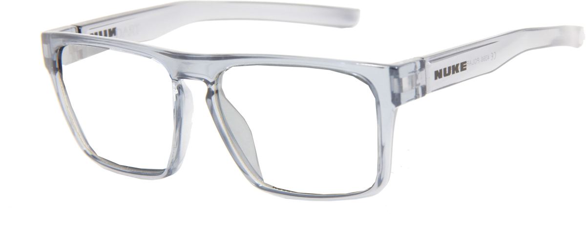 DART CLEAR TRANSPARENT GREY PRESCRIPTION EYEGLASS FRAME