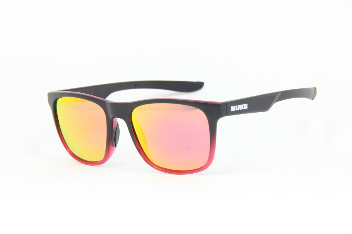 OUTLET HADES MATTE BLACK FROSTED RED RUBY POLARIZED SUNGLASSES