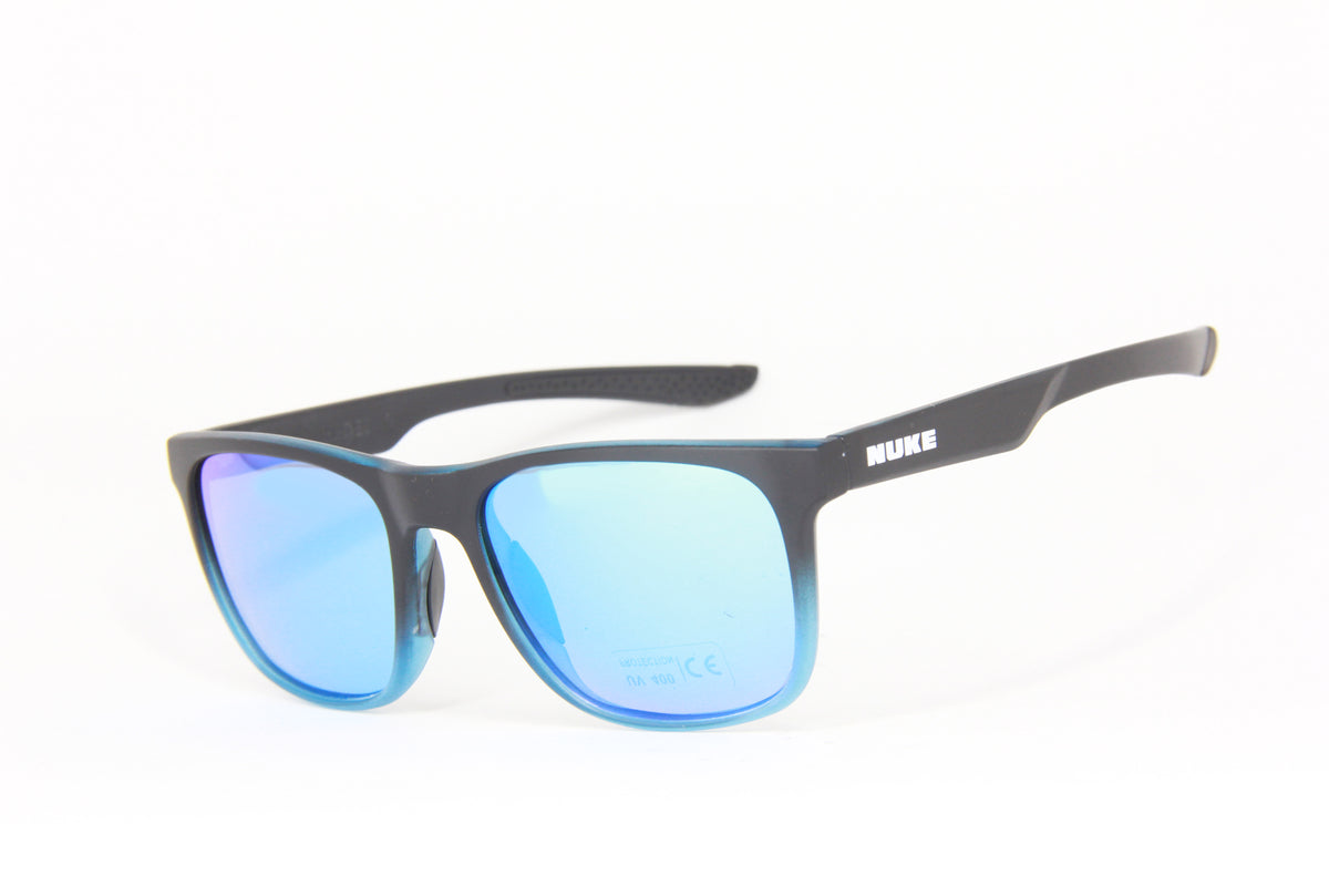 OUTLET HADES MATTE BLACK FROSTED BLUE BLUE POLARIZED SUNGLASSES