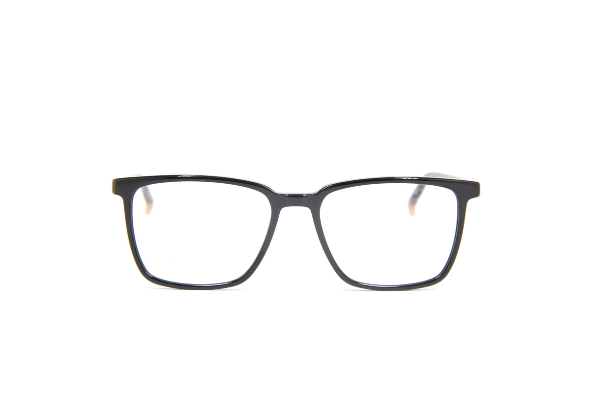 OUTLET NUKE N14 TRIPLE RECTANGLE GLOSS BLACK LIGHT BROWN OYSTER SHELL PRESCRIPTION EYEGLASS
