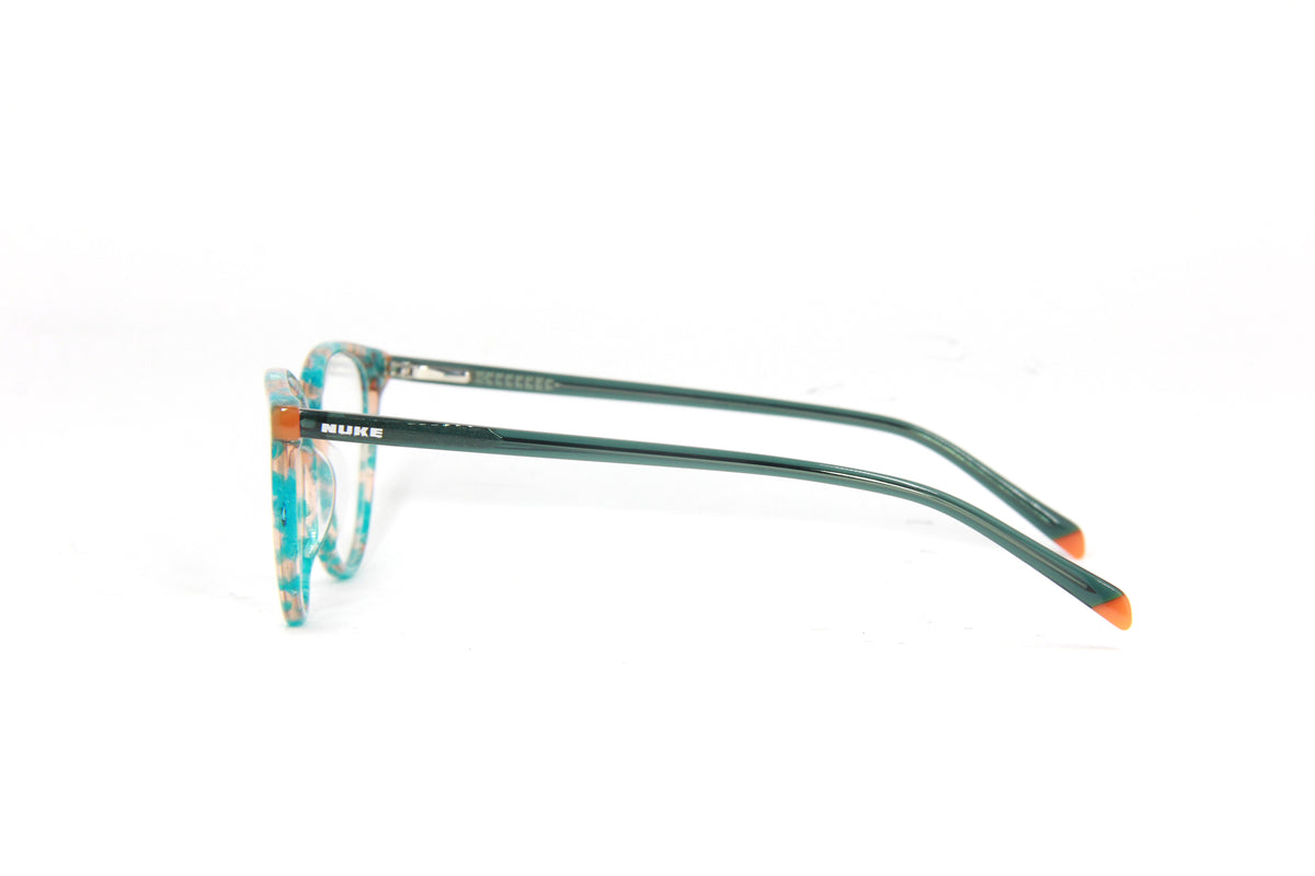 2024 NUKE CATEYE  N12 TRIPLE WAY BLUE TRANSPARENT ORANGE PRESCRIPTION EYEGLASS