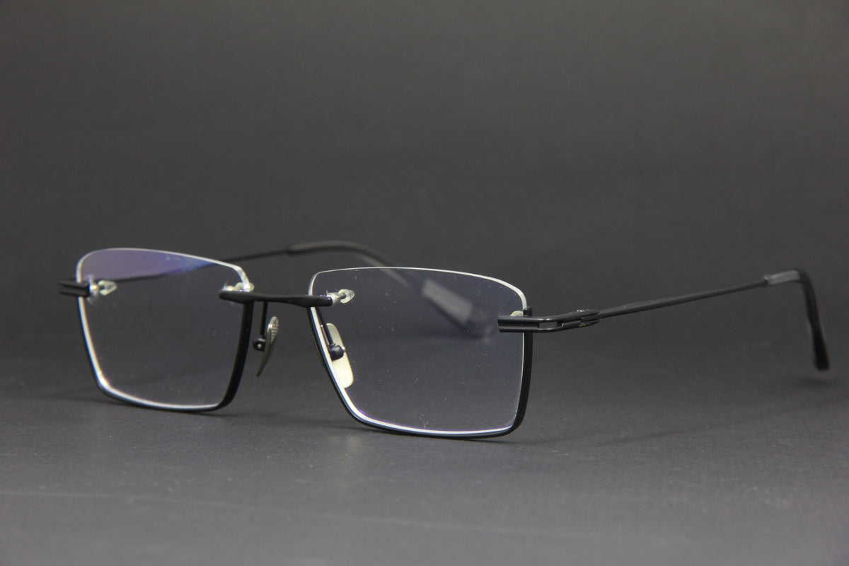 2024 NUKE GRAVITY TITANIUM BLACK BOTTOM HALF RIM EYEGLASSES (HANDCRAFT ...