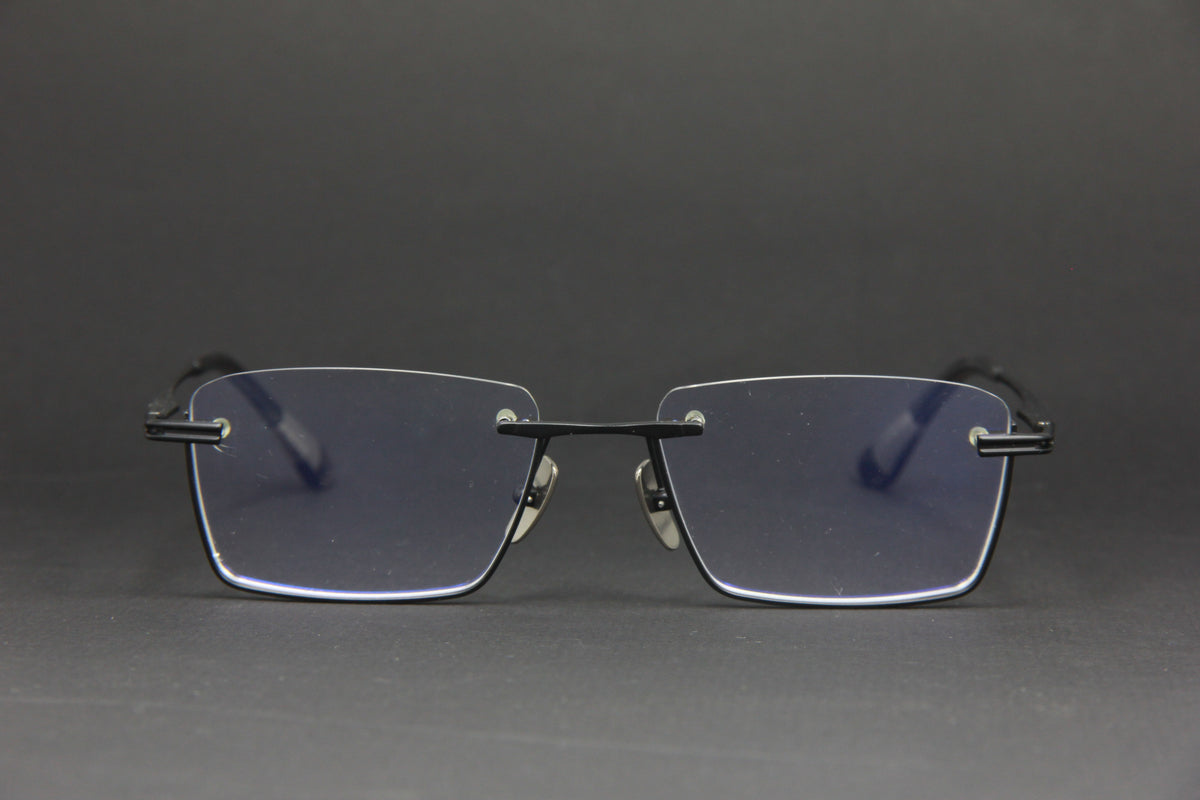 2024 NUKE GRAVITY TITANIUM BLACK BOTTOM HALF RIM EYEGLASSES (HANDCRAFTED EDITION)