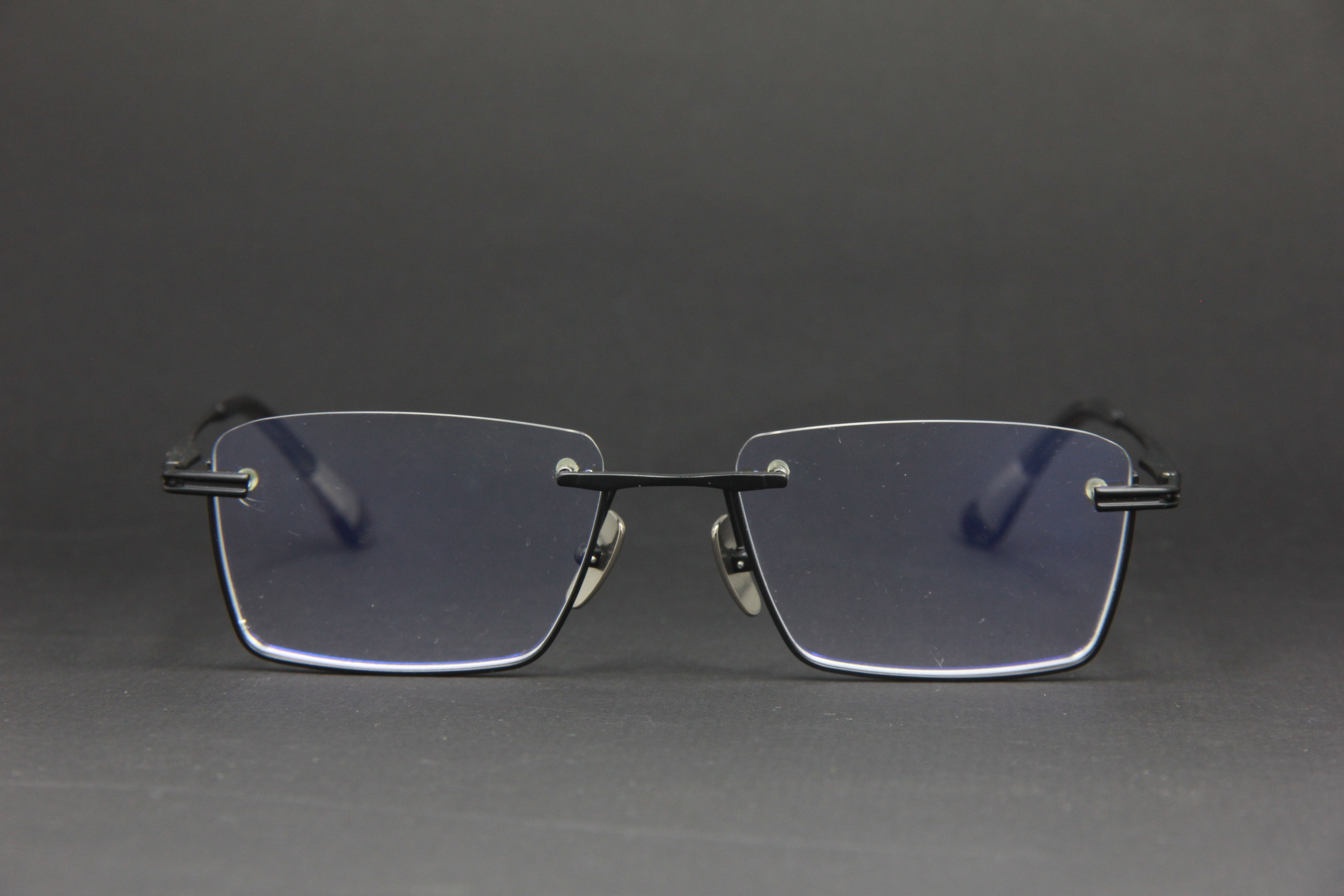 2024 NUKE GRAVITY TITANIUM BLACK BOTTOM HALF RIM EYEGLASSES (HANDCRAFT ...