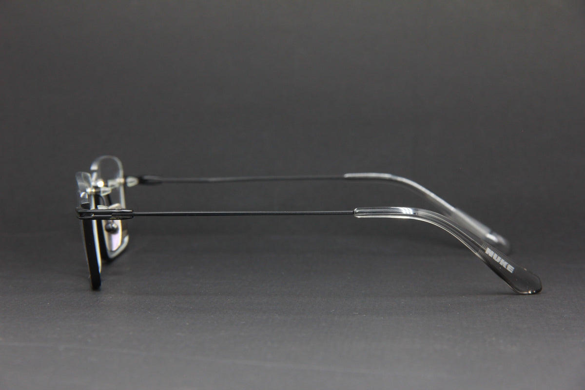 2024 NUKE GRAVITY TITANIUM BLACK BOTTOM HALF RIM EYEGLASSES (HANDCRAFT ...