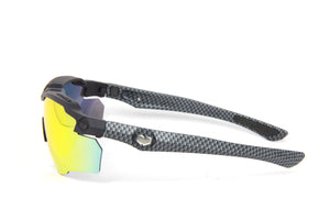 STINGER Z87.1 GRAPHITE BLACK SPEAR MATTE CARBON FIBER PRINT RUBY FIRE Z87.1 EX LENSES (2024)