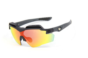 STINGER PRO GRAPHITE BLACK SPEAR MATTE CARBON FIBER PRINT Z87.1 RUBY FIRE EX LENSES (2024)