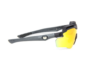 STINGER PRO GRAPHITE BLACK SPEAR MATTE CARBON FIBER PRINT Z87.1 RUBY FIRE EX LENSES (2024)