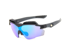 STINGER PRO GRAPHITE BLACK SPEAR MATTE CARBON FIBER PRINT Z87.1 BLUE LENSES (2024)