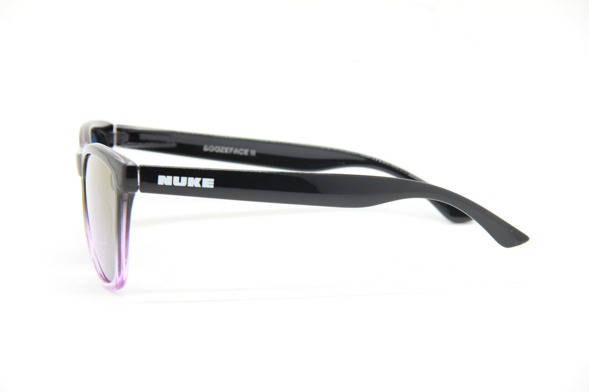 BLACK FRIDAY SPECIALS ANY 2 FOR $99 BOOZEFACE II GLOSS BLACK FADE LIGHT PURPLE PURPLE POLARIZED SUNGLASSES